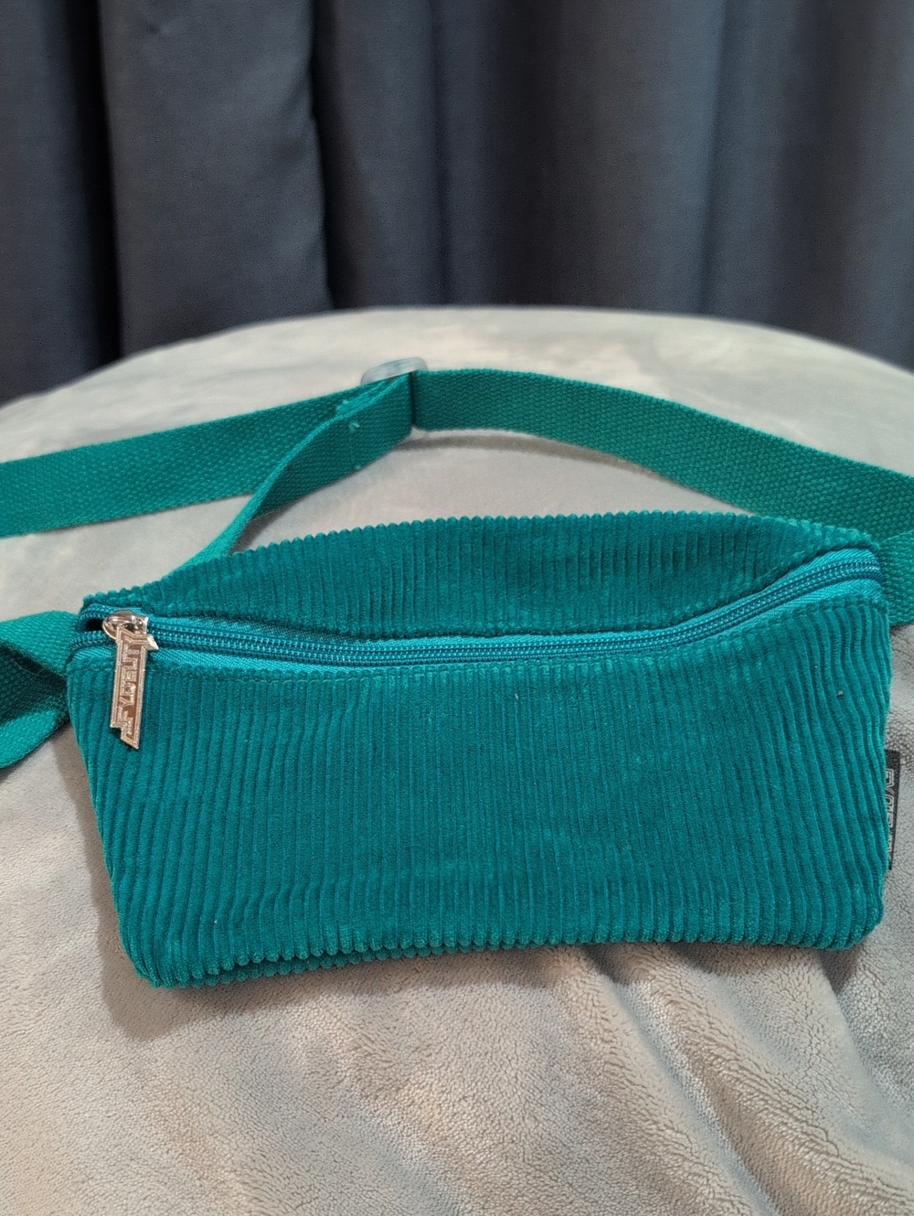 Teal Corduroy Crossbody Waist Bag Fanny Pack
